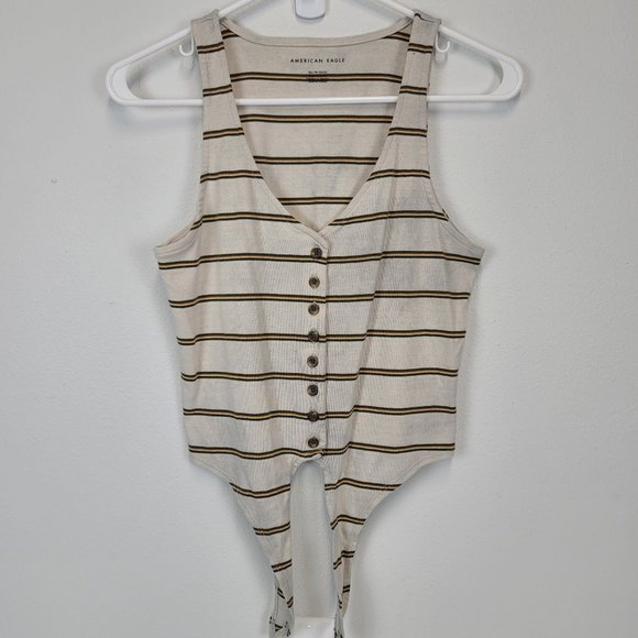 American Eagle Outfitters Tops - American Eagle Striped Tank Top w/ Tie at Front XS